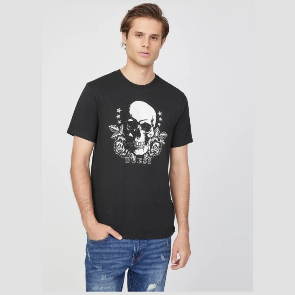 Guess Men's Eco Grand Skull Fashion Tee - M